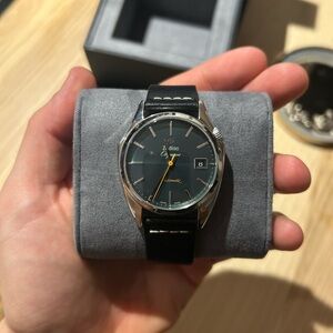 Zodiac Olympos Green Dial Black and Silver Automatic Watch